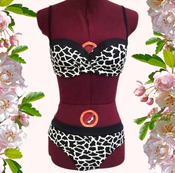 Giraffe Print Bikini Set - Picture 1 of 15